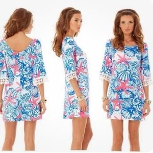 Lilly Pulitzer Harbor Tunic S dress She She Shells starfish ICONIC nautical